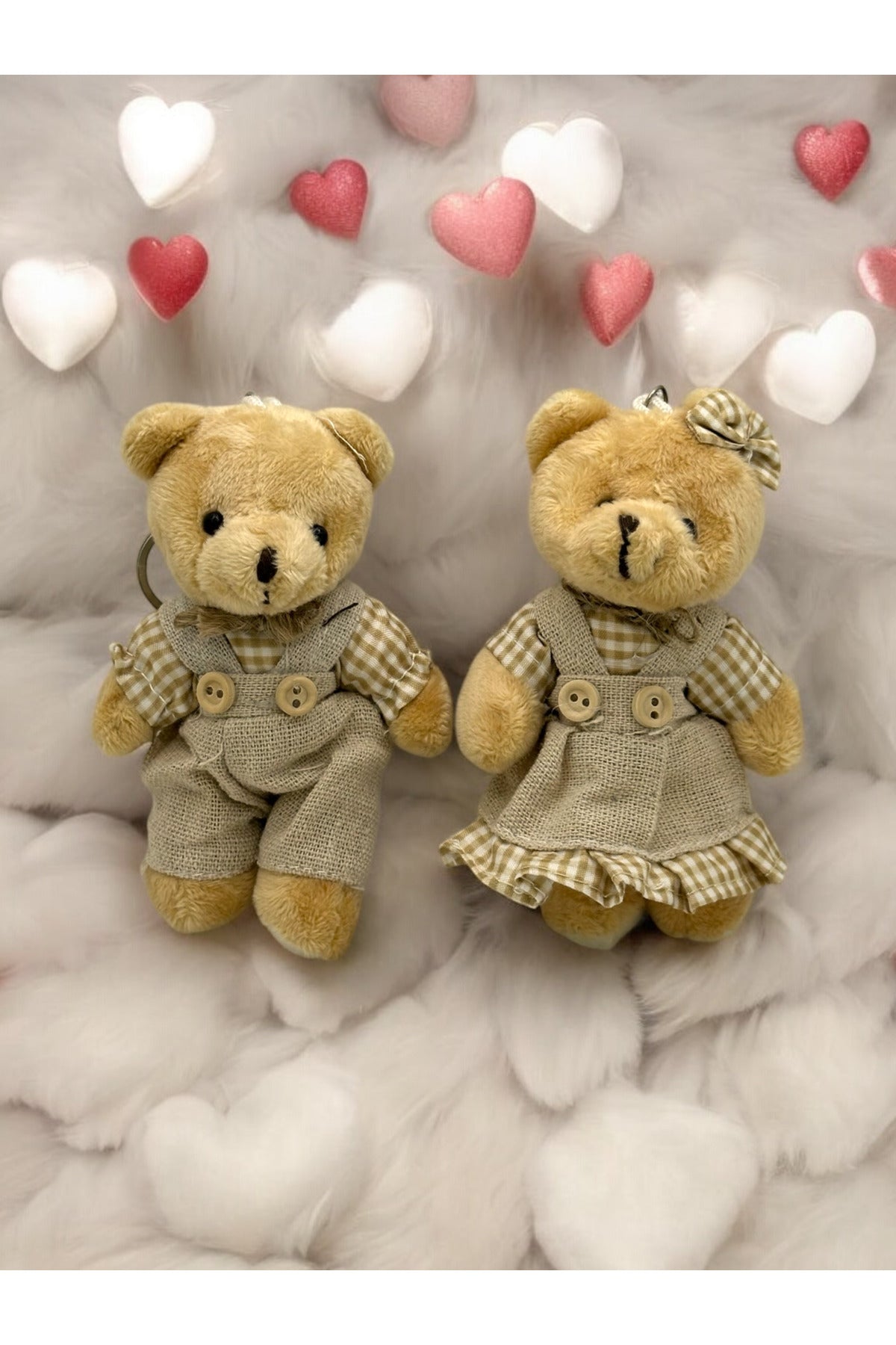 ÇİFT AYICIK HEDİYELİ  925 Ayar Gümüş Zirkon Taşlı Kalp Model Kolye - 2