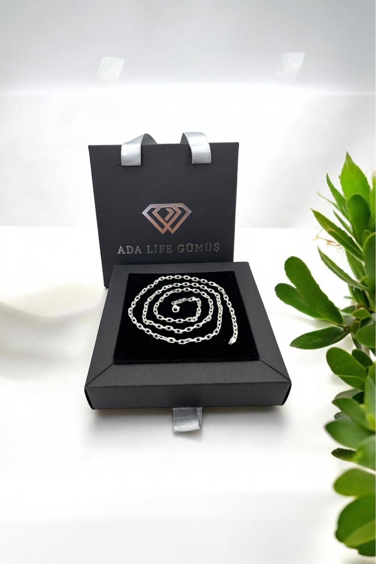 925 Ayar Gümüş 3mm Forse Model Erkek Kolye (ÖZEL KUTULU) - 2