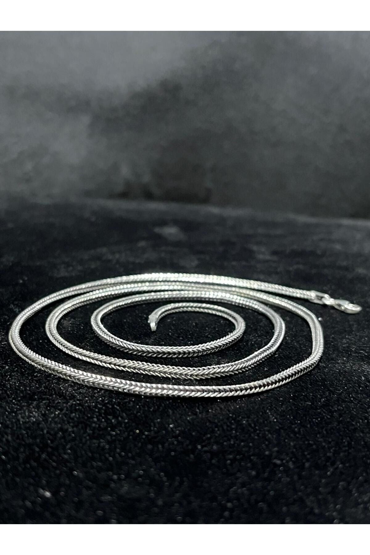 925 Ayar Gümüş 2,5-3 Mm Tilki Kuyruğu Erkek Kolye (ÖZEL KUTULU)