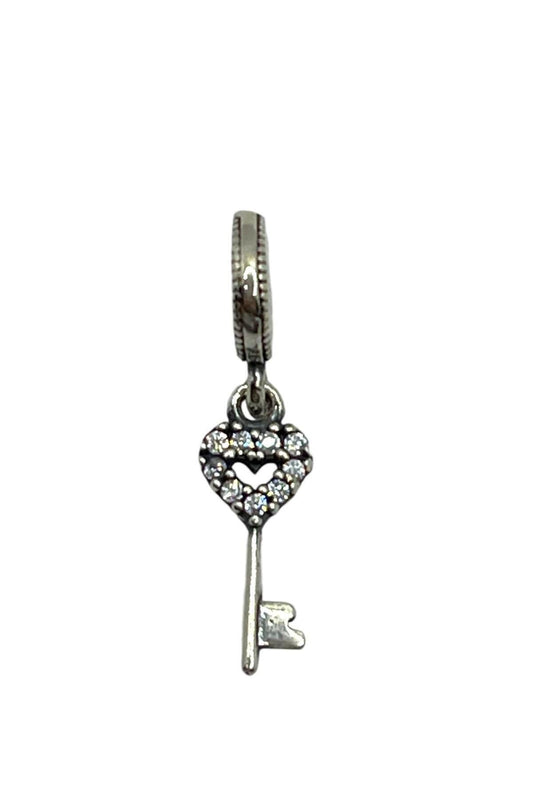 925 Ayar Gümüş Kilit Model Charm