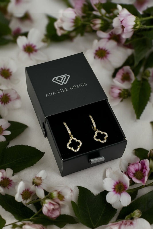 925 Ayar Gümüş   Sallantılı Küpe