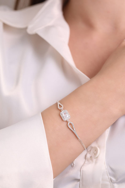 925 Ayar Zirkon Taşlı Kadın Baget Bileklik