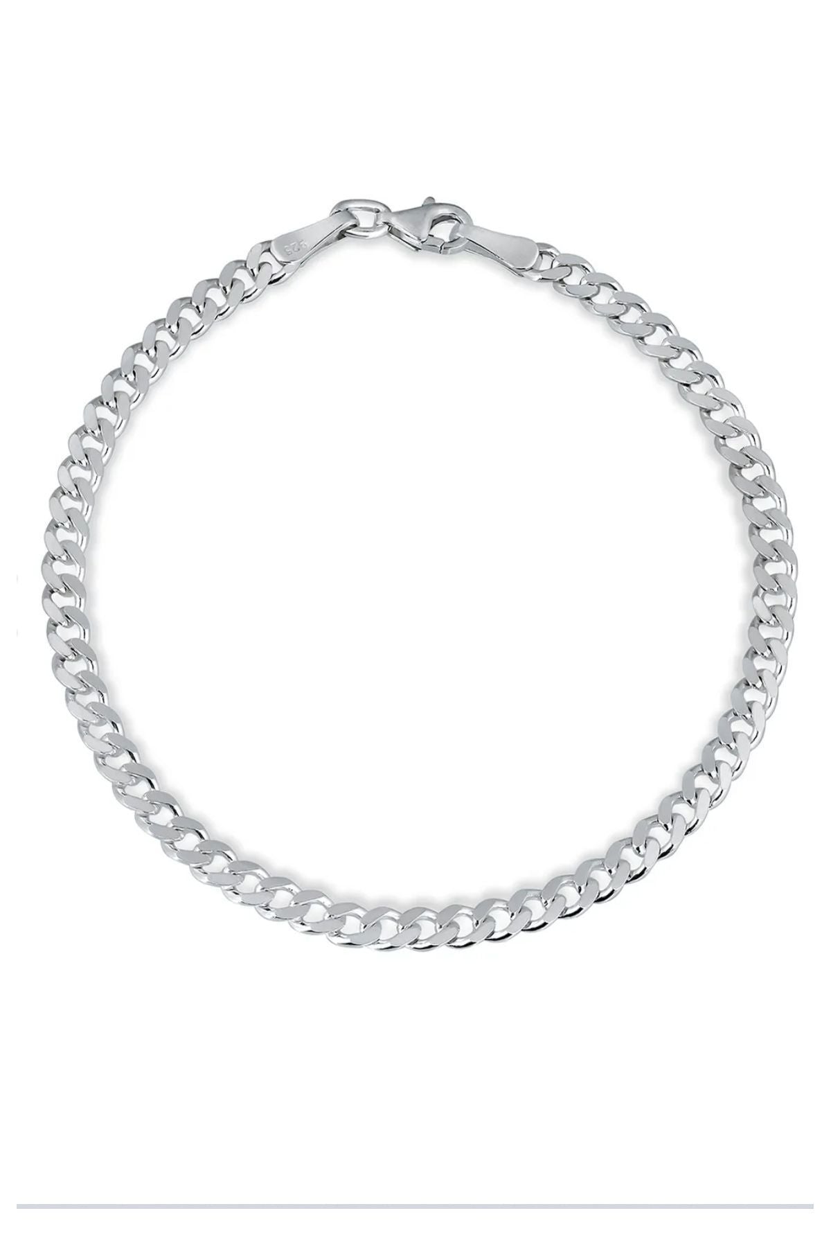 925 Ayar Gümüş 4 mm Gurmet Erkek Bileklik (ÖZEL KUTULU) - 3