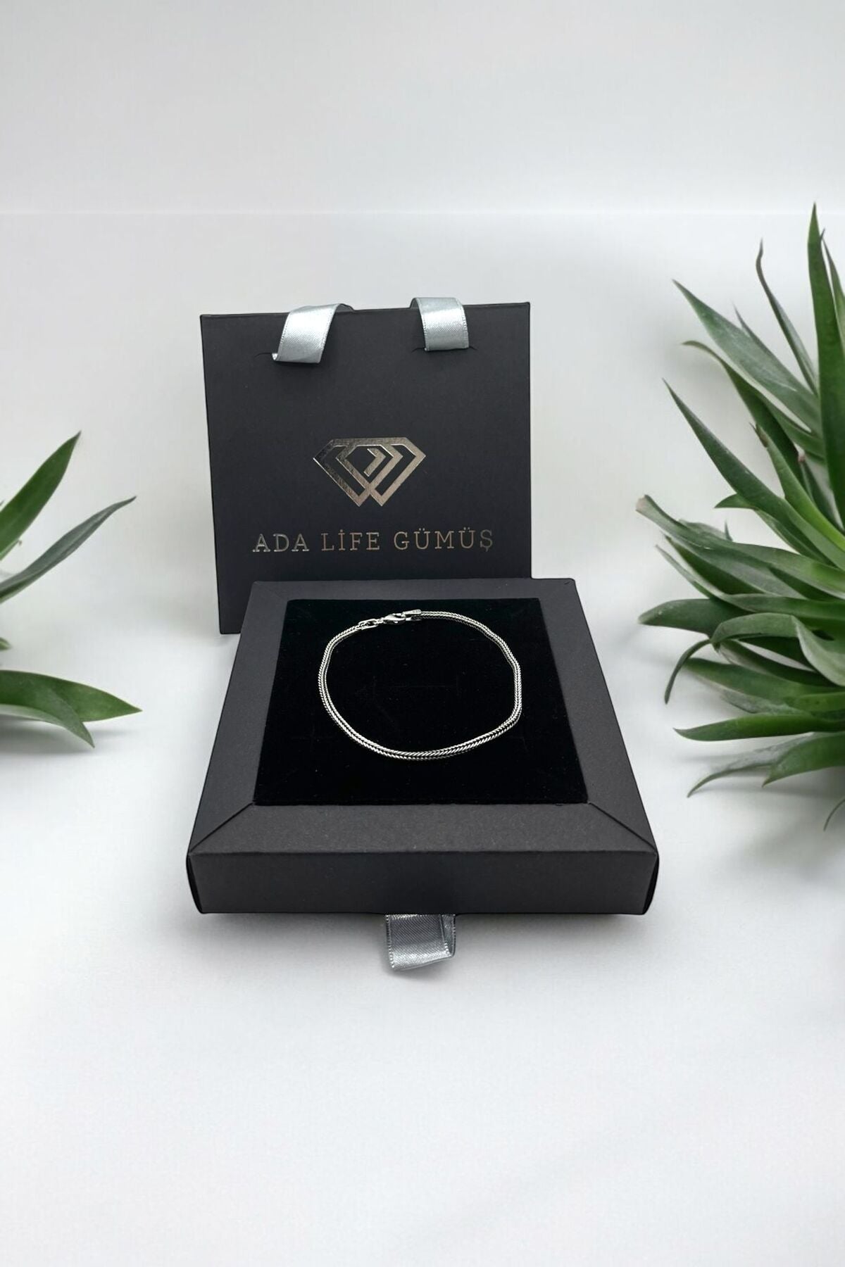 925 Ayar Gümüş 2,5-3 Mm Tilki Kuyruğu Erkek Bileklik (ÖZEL KUTULU) - 2