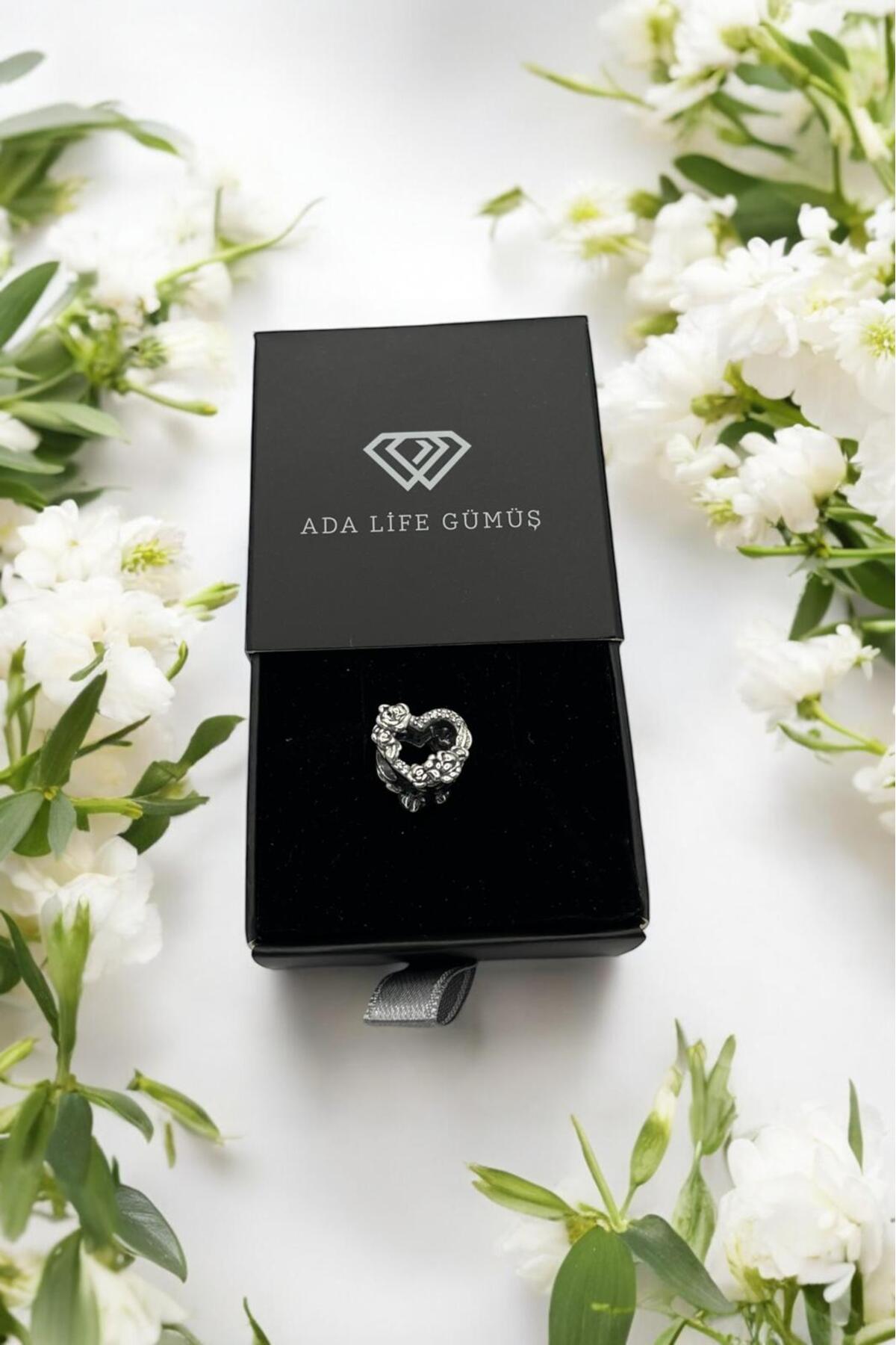925 Ayar Gümüş Kalp Model Charm - 2