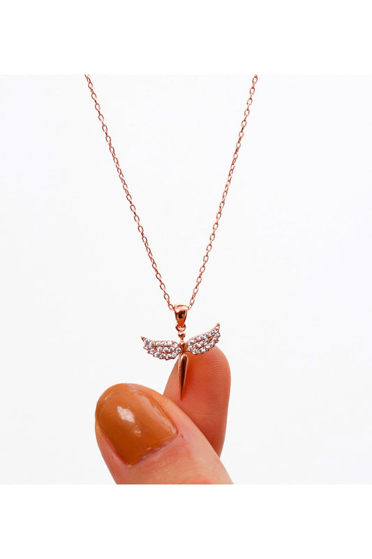 925 Ayar Gümüş Zirkon Taşlı Mikail Kılıçı Gümüş Kadın Kolye - 2